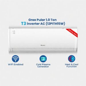 Gree 1 Ton T3 inverter AC, (Pular Series) Full Dc inverter Split Air Conditioner