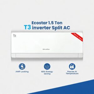 Ecostar 1.5 ton T3 Inverter Split AC, Full DC inverter Air Conditioner
