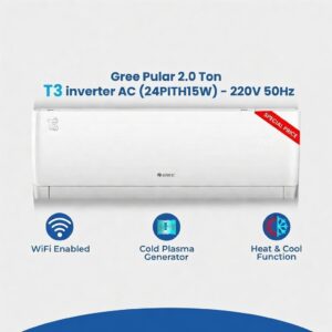 Gree 2 Ton T3 inverter AC, Heat and Cool, T3 Technology Full DC inverter AC, R-32 (Pular Series) 24PITH15w