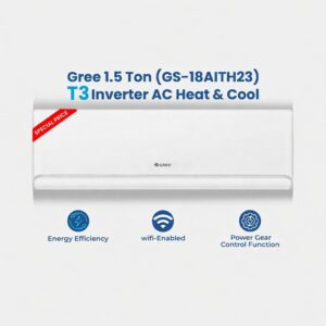 Gree 1.5 Ton T3 Technology, Full DC inverter Air Conditioner R-410