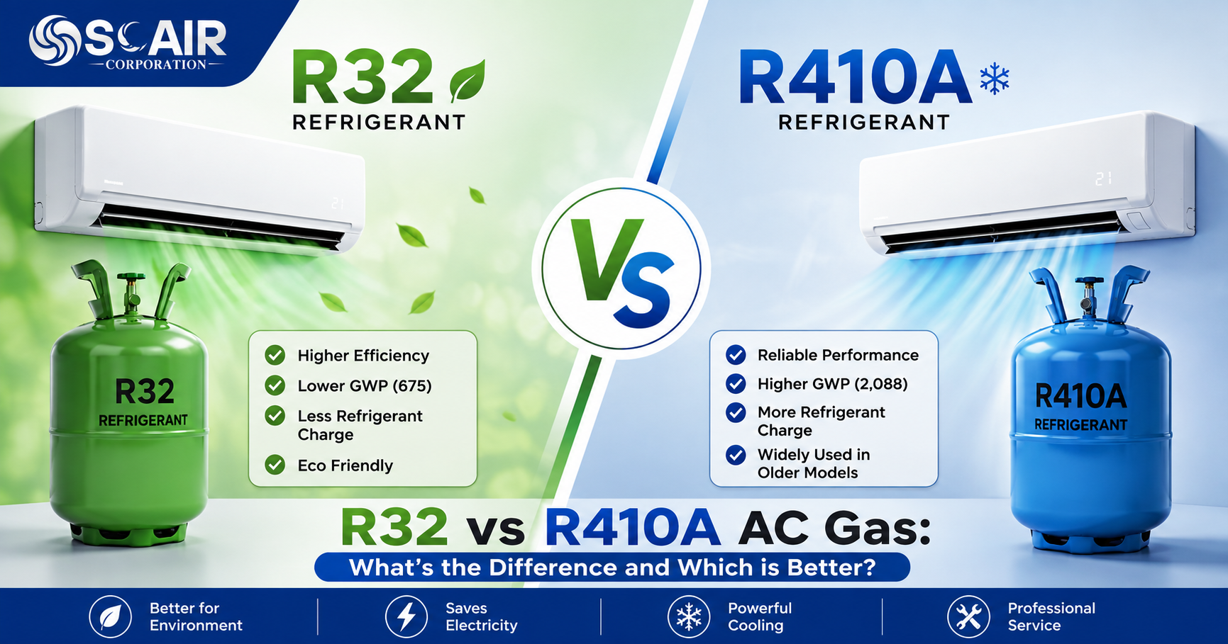 R32 vs R410A AC Gas: What’s the Difference and Which is Better?