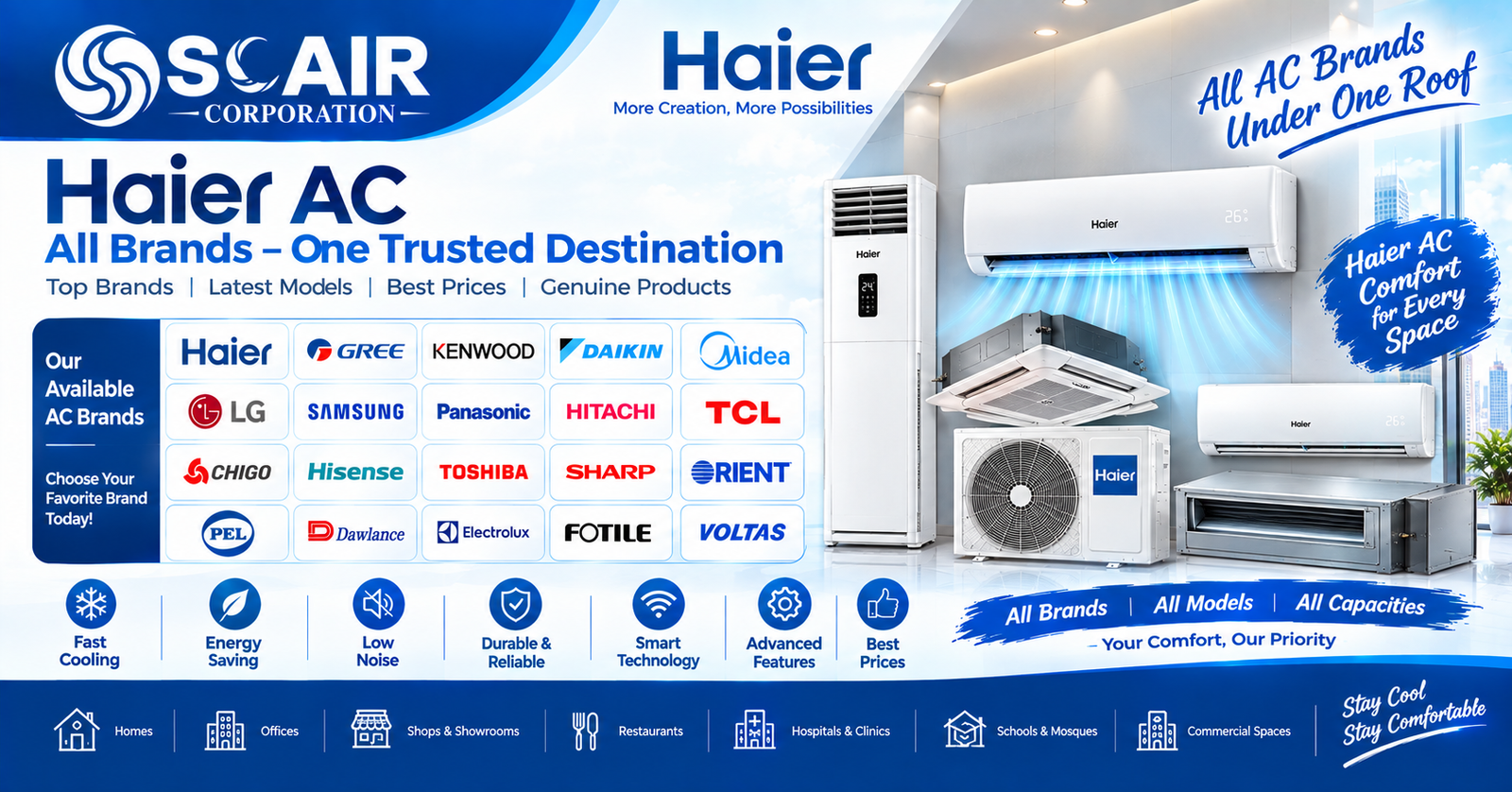 Haier AC All Types in Pakistan 2026