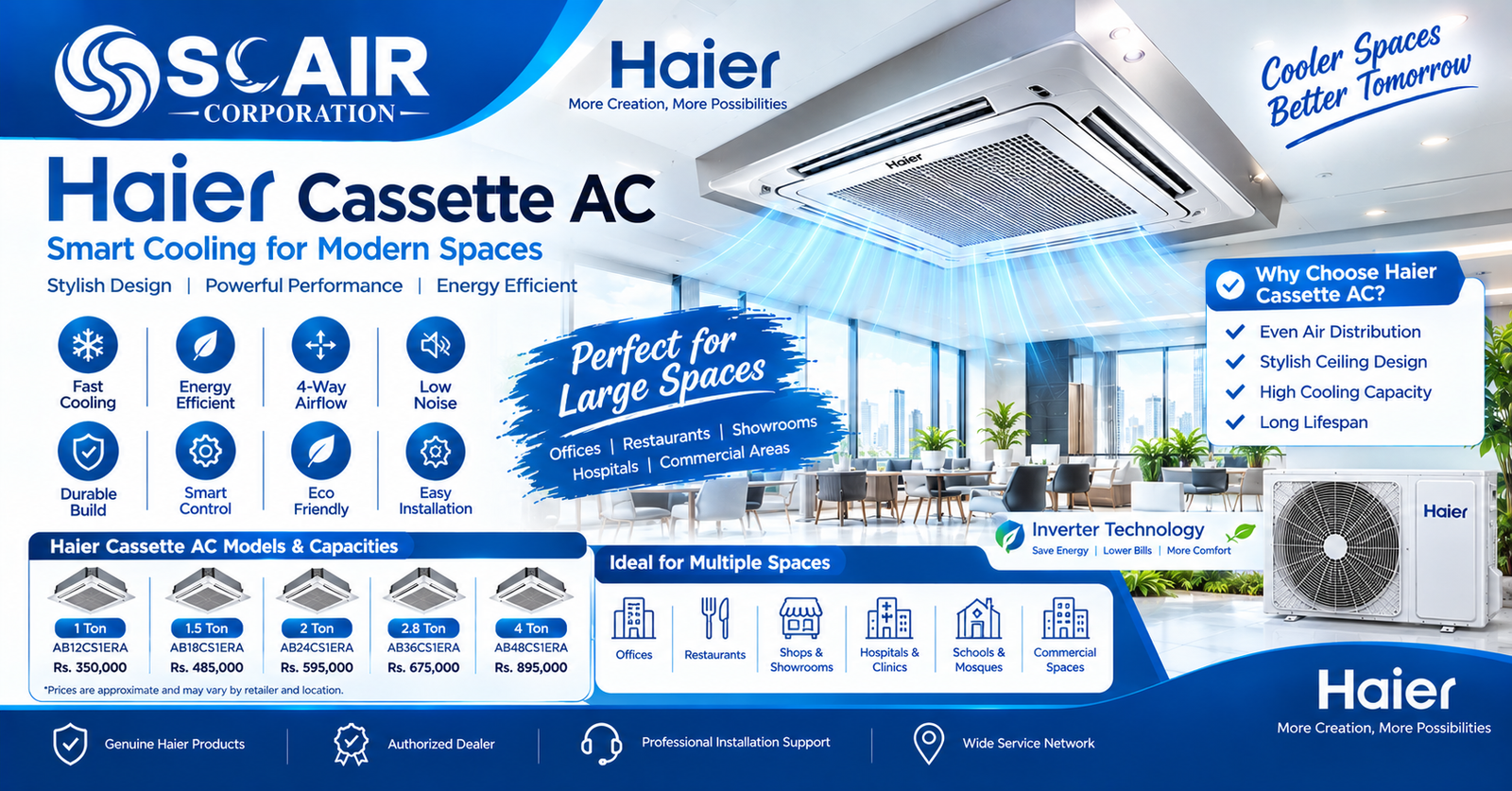 Haier Cassette AC